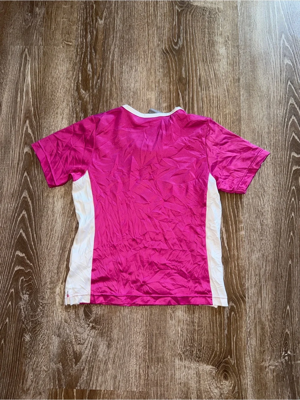 Vintage Y2K Nike Pink and White Athletic Tee